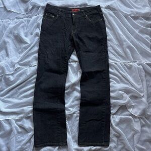 Hip Jeans Butterfly Bedazzled Back Pocket Straight Leg Jeans